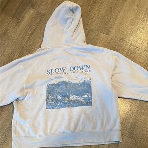 Light Blue Graphic Hoodie